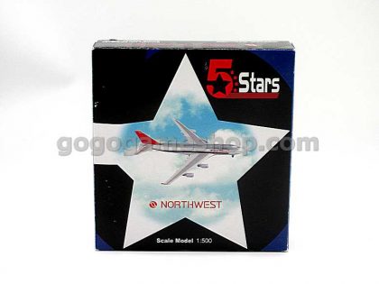 5 Stars Northwest Boeing 747-400 1:500 Scale Model