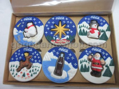 Coca Cola/Circle K 2002 Christmas Ornaments Set of 6
