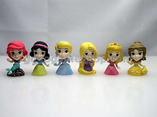Disney Princess Mini Bubble Head Figurine Capsule Toys Set of 6