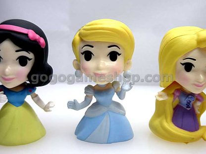 Disney Princess Mini Bubble Head Figurine Capsule Toys Set of 6