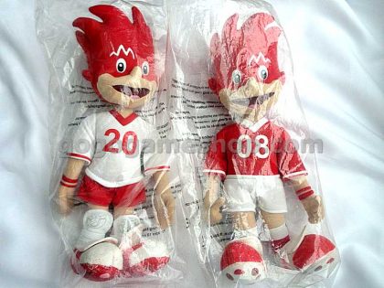 Euro 2008 Austria-Switzerland Mascots Trix & Flix Plush Dolls Set of 2