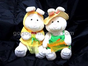 Godiva 2013 Bunny Plush Dolls Set of 2