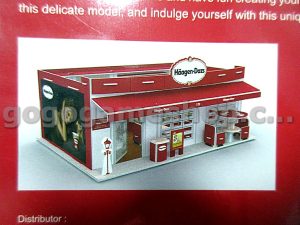 Haagen Dazs Hong Kong Miniature 3d Store Building Puzzle