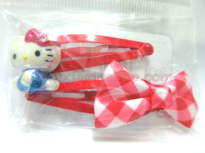 Hello Kitty Hair Clips Set of 2 (Red)
