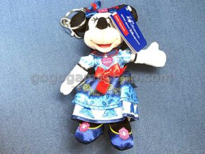 Hong Kong Disneyland 14th Anniversary Minnie Mouse Plush Key Chain