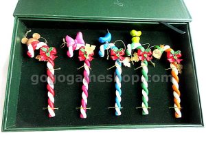 Hong Kong Disneyland Christmas Stick Ornaments Set of 5