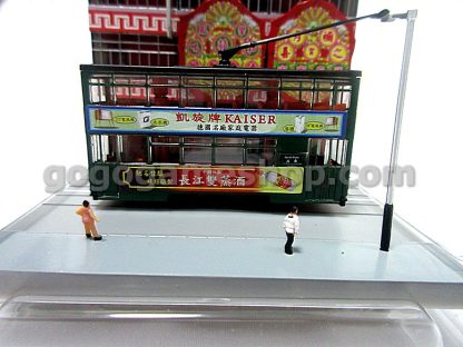 Hong Kong Tram with Hong Kong Classic Tea House Miniature Model