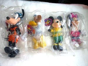 McDonald's Hong Kong 1995 Disney Mickey Mouse and Friends Sports Champion Plush Dolls Set of 4