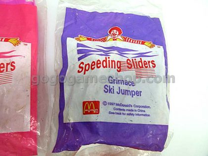 McDonald's Year 1997 Speeding Sliders Set of 4 Toy Figures