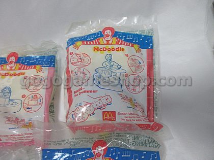 McDonald's Year 2001 McDoodle Set of 4 Toy Figures